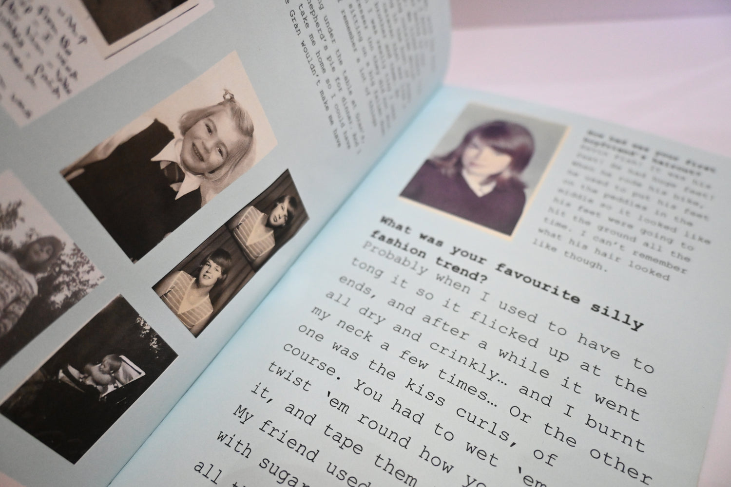 Image of the first Before Now life story book made by the founder before going on to develop Before Now Ltd autobiographical books made through conversation