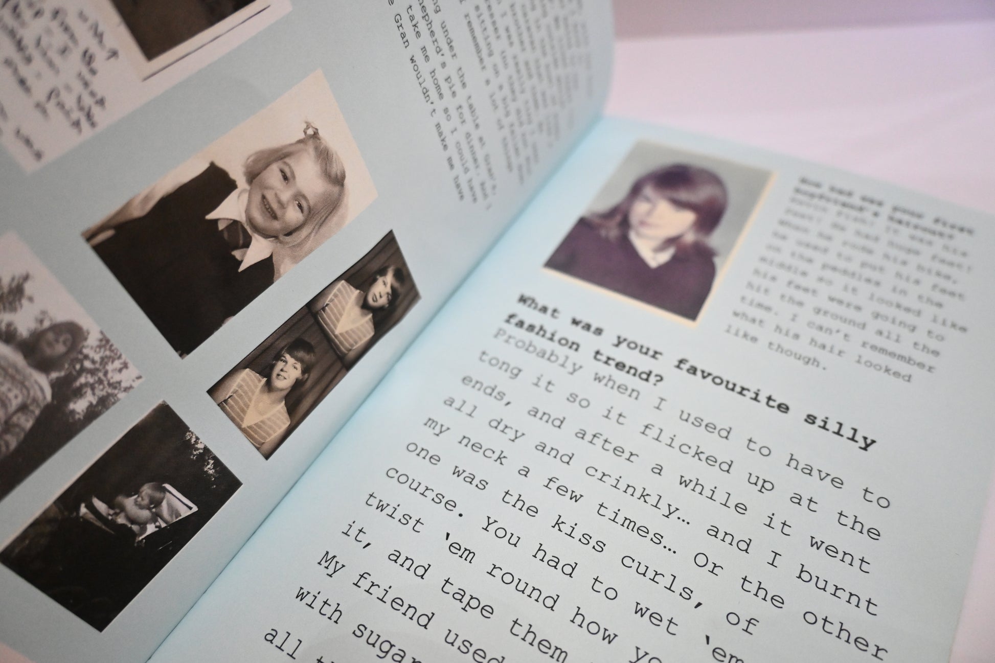 Image of the first Before Now life story book made by the founder before going on to develop Before Now Ltd autobiographical books made through conversation